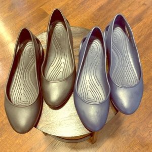 Crocs Iconic Comfort Navy & Black Flats (11)